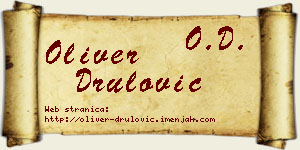 Oliver Drulović vizit kartica